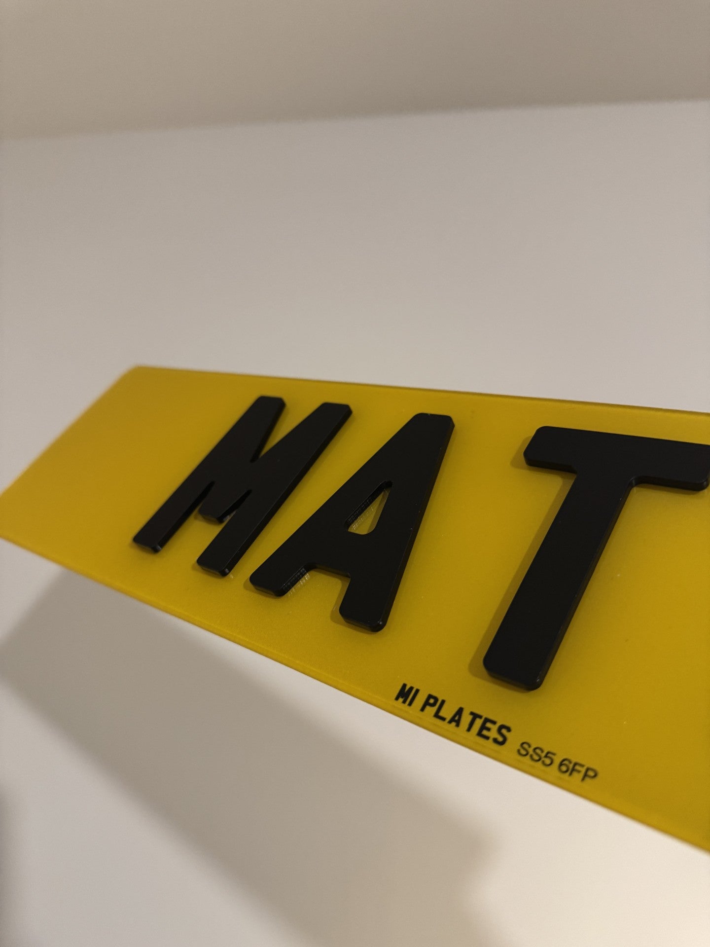 4D Matte Premium UK Number Plates